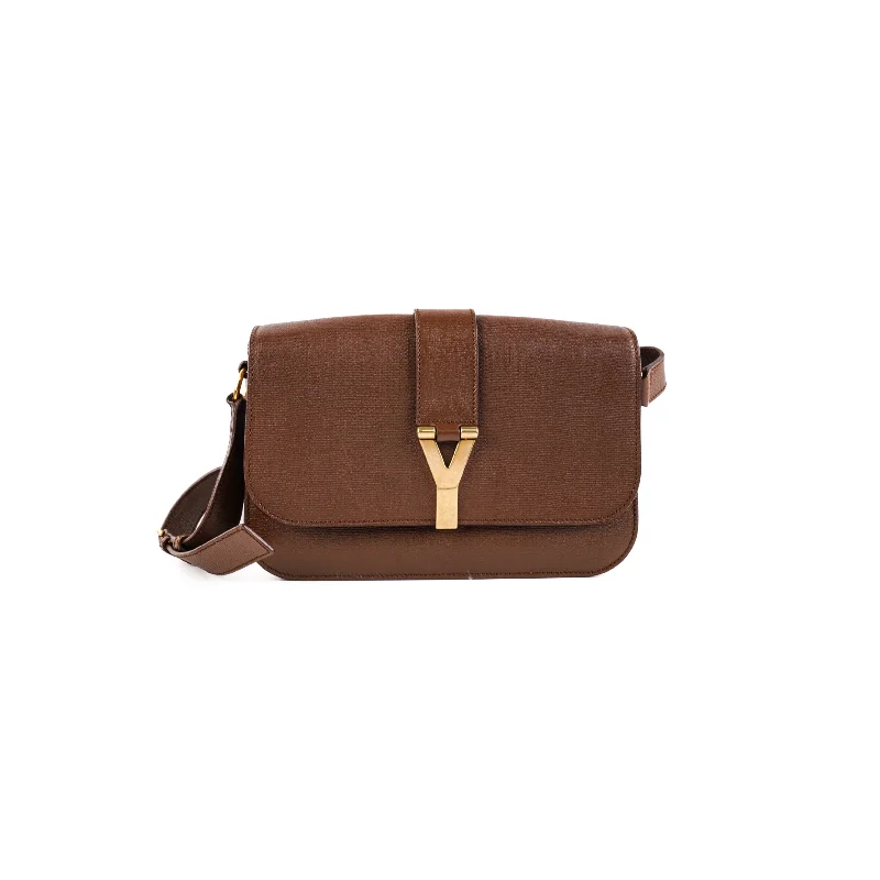 Yves Saint Laurent bags with bold metallic accentsSaint Laurent Chyc Medium Crossbody Bag Brown