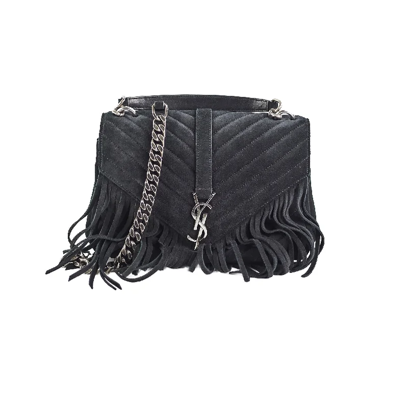 Yves Saint Laurent leather crossbody bagsSaint Laurent Suede Black Tassel