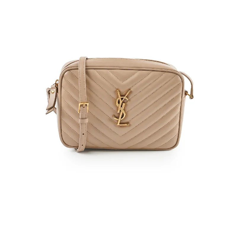 Yves Saint Laurent leather crossbody bagsSaint Laurent Lou Camera Beige Bag