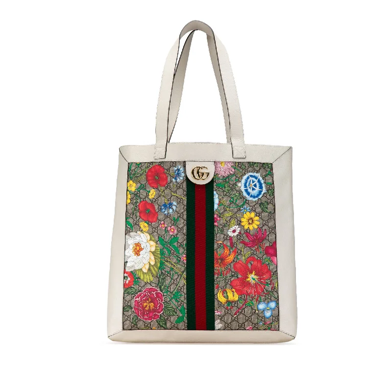 Yves Saint Laurent bags for sophisticated looksWhite Gucci GG Supreme Flora Ophidia Tote