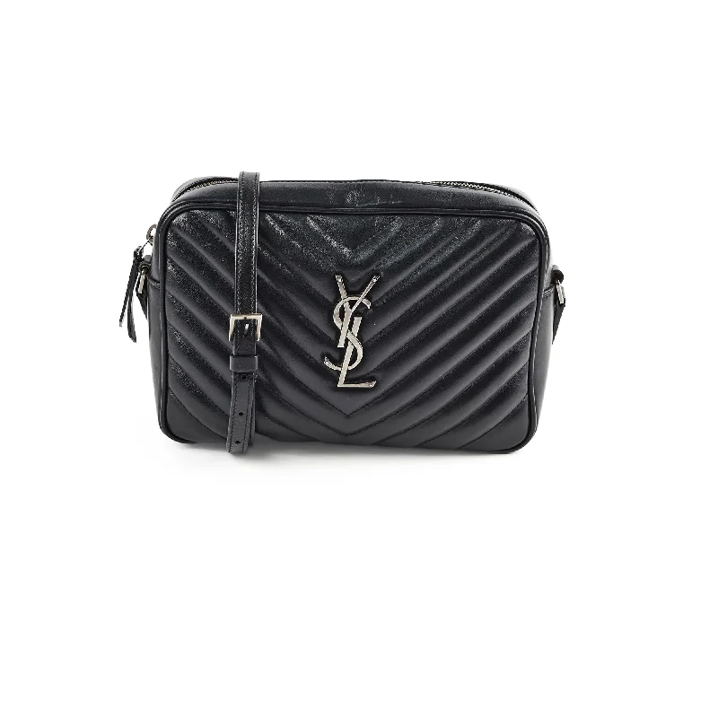 Yves Saint Laurent Rockstud bags for eveningSaint Laurent Lou Camera Black Bag