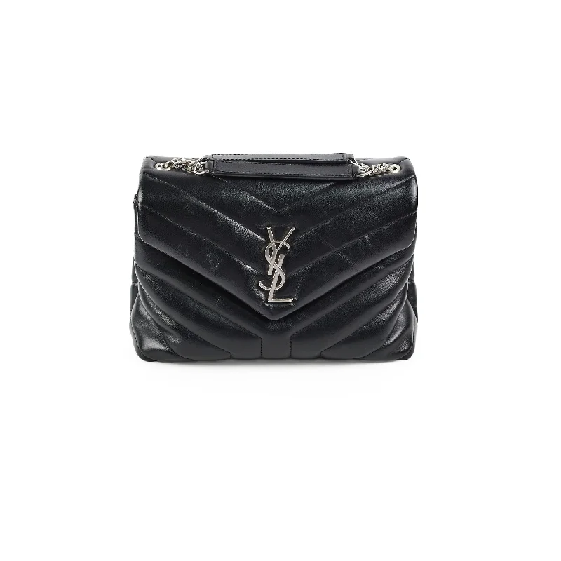 Yves Saint Laurent bags with smooth leather finishSaint Laurent Lou Small Black