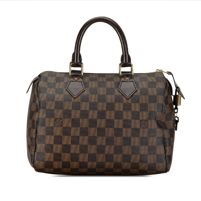 Yves Saint Laurent designer bags with gold hardwareBrown Louis Vuitton Damier Ebene Speedy 25 Boston Bag