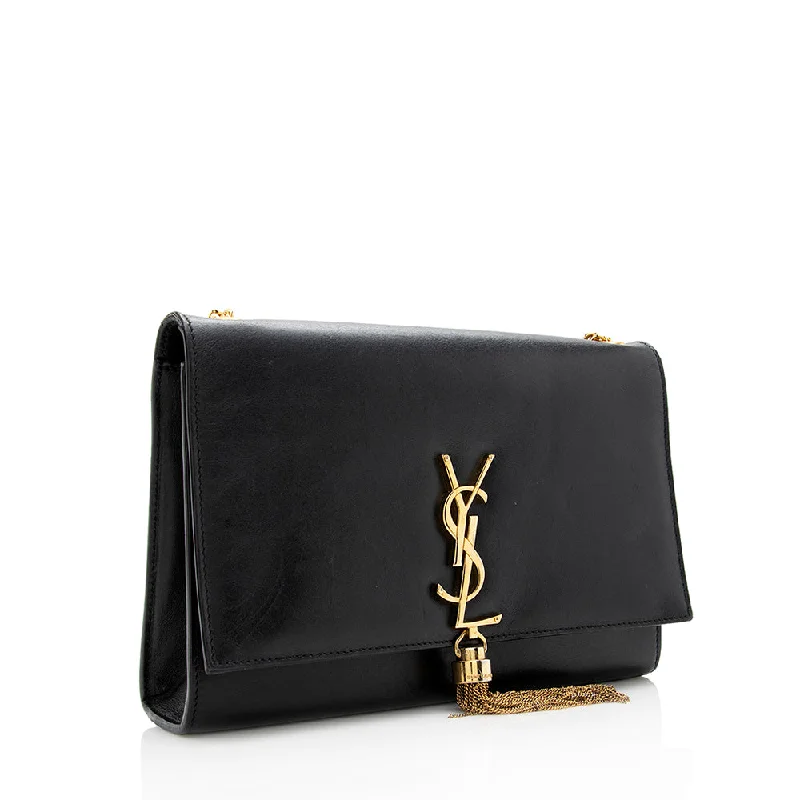 Yves Saint Laurent bags for formal occasionsSaint Laurent Grain de Poudre Leather Monogram Kate Tassel Medium Shoulder Bag - FINAL SALE 18556