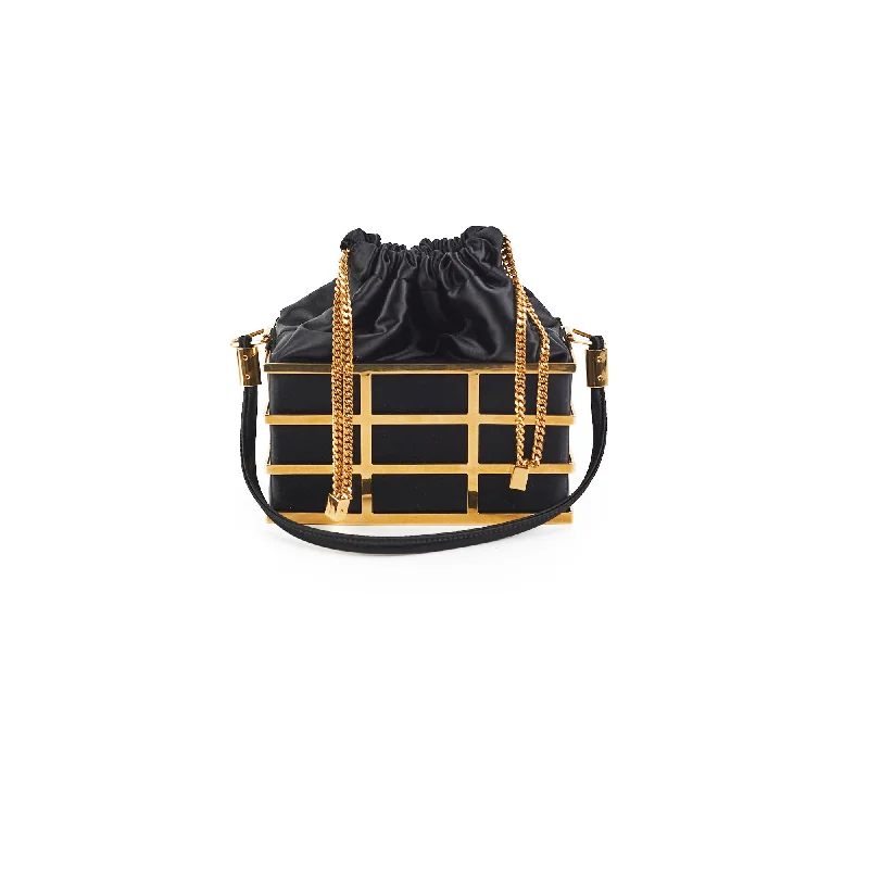 Yves Saint Laurent classic black handbagsSaint Laurent Cage Minaudiere Bag