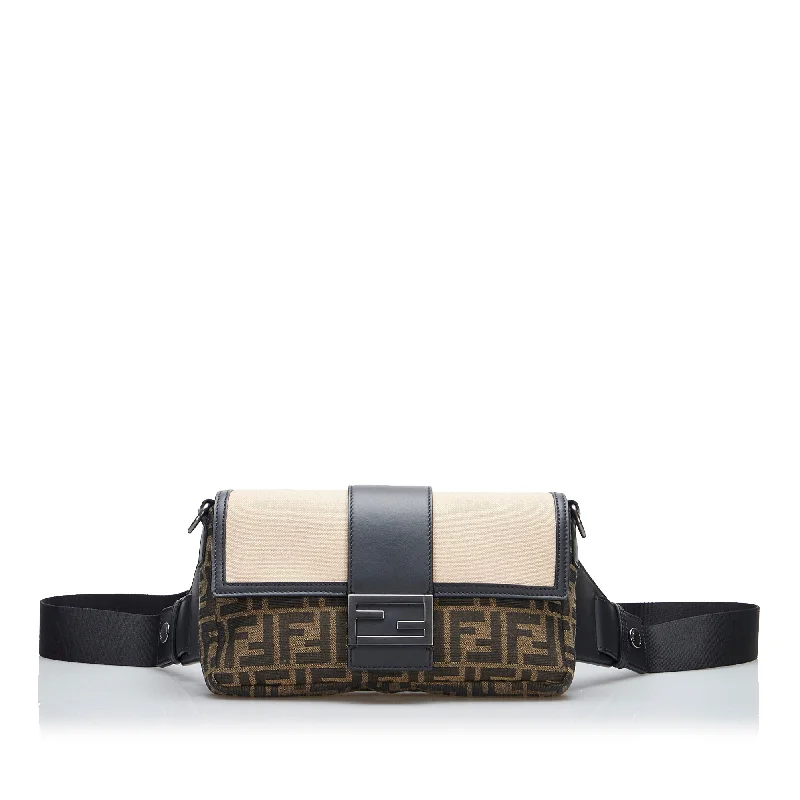 Yves Saint Laurent mini bags with chain strapsBrown and Black Fendi Zucca Convertible Belt Bag