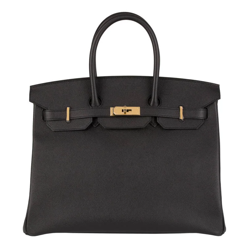 Hermes Birkin Bags with Hand - Stitched Detailing for Artisanal AppealHermès 35cm Birkin Black Epsom Leather Gold Hardware