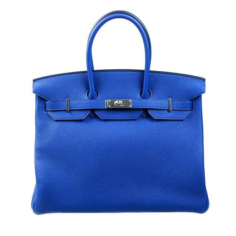 Hermes Birkin Bags with a Detachable Mirror Pocket InsideHermès 35cm Birkin Bleu Electrique Togo PHW