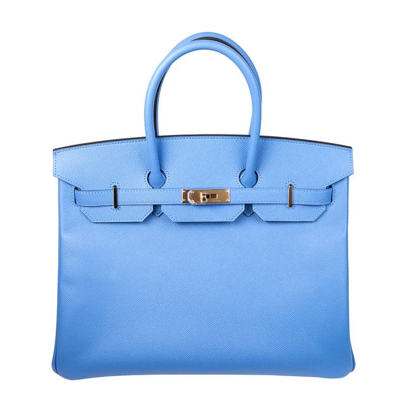 Hermes Birkin Bags in a Dark Chocolate Brown for a Warm and Inviting AestheticHermès 35cm Birkin Bleu Paradis Epsom GHW