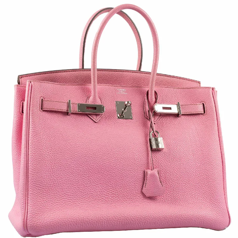 Hermes Birkin Bags with a Detachable Shoulder Pad for ComfortHermès Birkin 35 Bubblegum 5P Pink Palladium Hardware