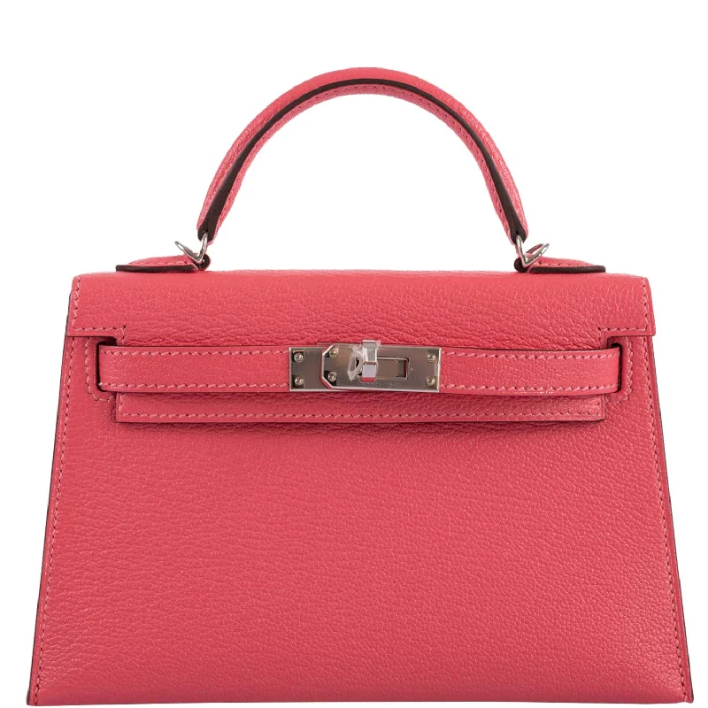 Hermès Kelly Bags with a snap - fastened front pocket for convenienceHermès Kelly 20 Mini II Sellier Rose Lipstick Chevre leather Palladium Hardware - 2019, D