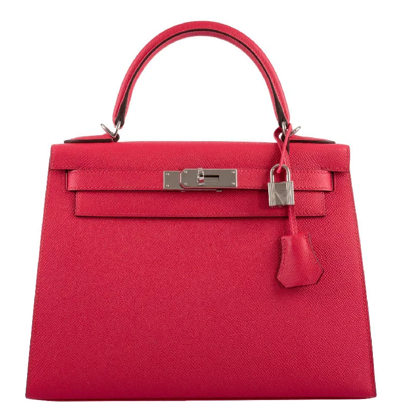 Hermès Kelly Bags with a detachable mobile phone holderHermès Kelly 28 Sellier Rose Extreme Epsom leather Palladium Hardware - 2019, D