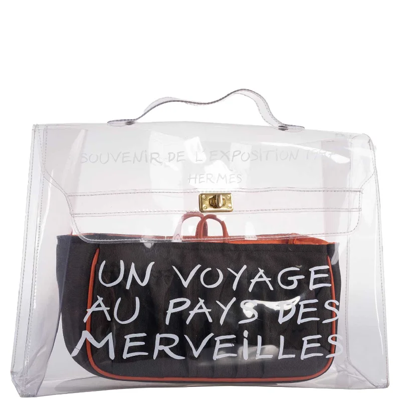 Hermès Kelly Bags made of exotic alligator leather for ultimate luxuryHermès Kelly 40 Transparent Vinyl Beach Bag Souvenir De L’Exposition