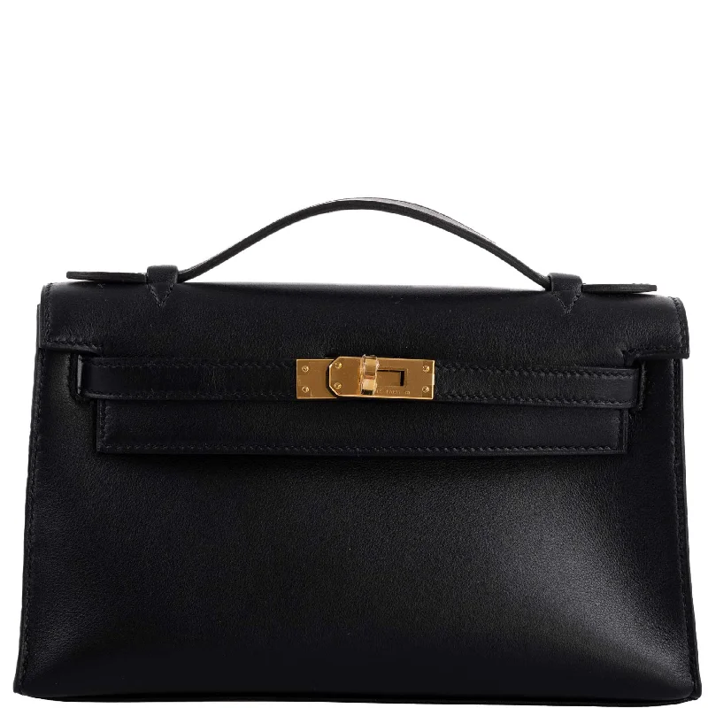 Hermès Kelly Bags with a detachable keychain holderHermès Kelly Mini Pochette Black Swift leather Gold Hardware - 2020, Y