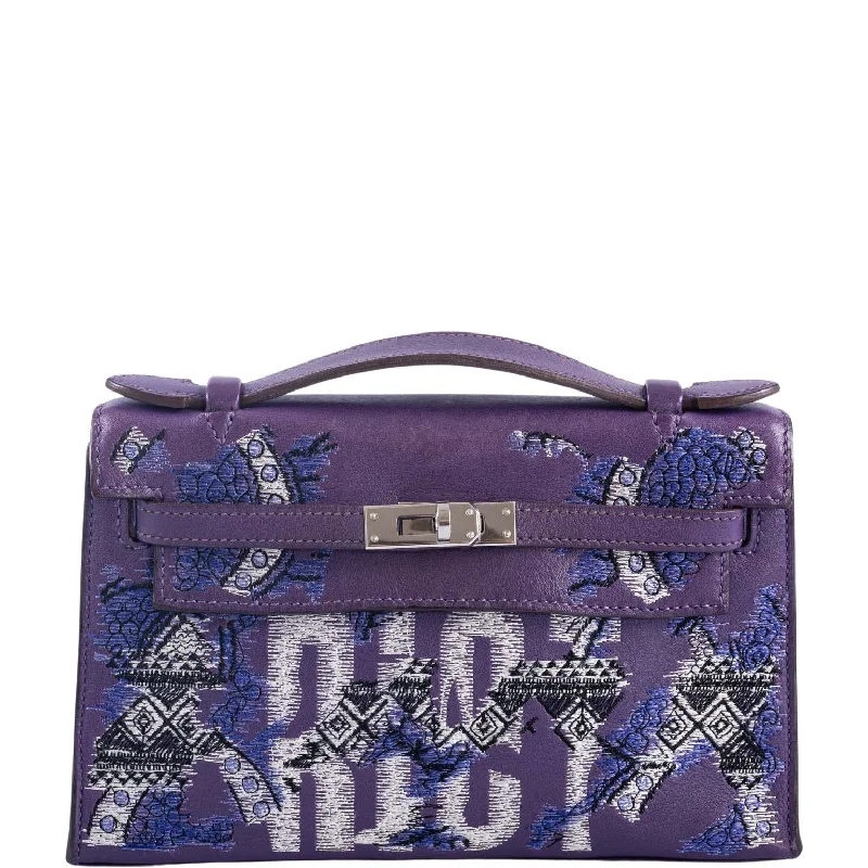 Hermès Kelly Bags with a detachable mirror insideJay Ahr Vintage Tribal - Riot Hermès Kelly Pochette